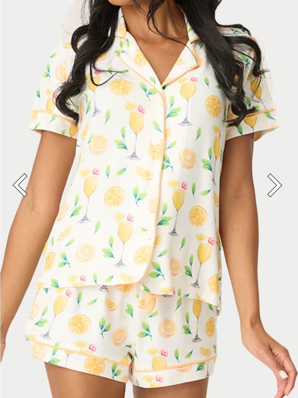 PJ Salvage Mimosa Print Short Pajama Set